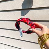 Luna Tailgate Time Red & Black Headband