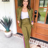 Emily McCarthy Ruffle Flare - Army