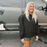 Simply | Ribbed Hoodie - Black