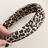 Leopard Polyester Wide Headband