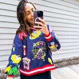Queen Of Sparkles Navy Fair Fun Sweatshirt - Final Sale