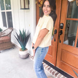RISEN Emily High Rise Crop Straight Jeans - Light