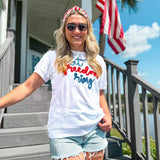 The Freedom Glitter Script Tee