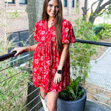 Bring On The Sunshine Dress - Red