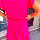 Taking Charge Dress - Hot Pink