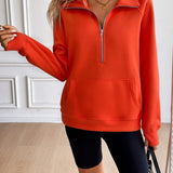 Ivy Lane Half Zip Raglan Sleeve Sweatshirt