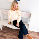 Comfort Cropped Pullover- Parch