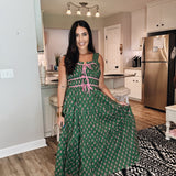 Autumn Sweetheart Dress Green