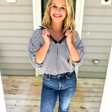 Falls Into Me Top - Navy