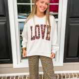 "LOVE" Contrast Oversized Sweatshirt