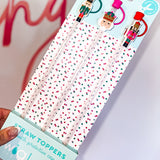 SWIG Classic Nutcracker Straw Topper Set