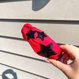 Emma Red & Black Headband