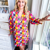 Charlee Dress - Multi Check Me Out