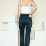 Judy Blue Full Size Button Fly Hem Destroy Straight Jeans