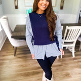 Every Moment Top- Navy
