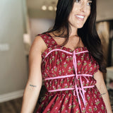 Autumn Sweetheart Dress Burgundy