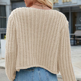 Round Neck Button Up Cardigan with Pockets