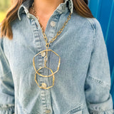 Double Circle Chain Necklace