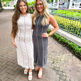 Taking It Easy Dress - Oatmeal