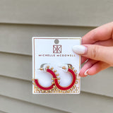 Hadley Red & Black Earrings- Med