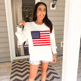 Simply Southern | USA Sweater Ivory - Final Sale