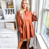 Isn't She Lovely Dress- Caramel