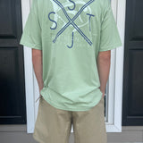 ST Skipjack Crossed Short Sleeve T-Shirt- Smoke Green