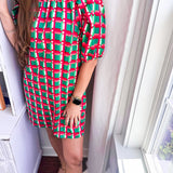 Libby Dress - Alpine Line - Green
