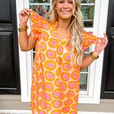 Scarlet Kiwi Kiss Orange Dress