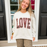 "LOVE" Contrast Oversized Sweatshirt