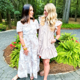 Coastal Serenity Midi Dress - Latte