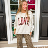 "LOVE" Contrast Oversized Sweatshirt