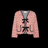 Tied Printed Long Sleeve Jacket