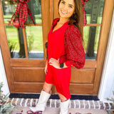 Jordan Sequin Dress- Red