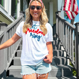 The Freedom Glitter Script Tee