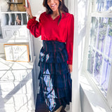 Thinking Of You Midi Skirt - Navy
