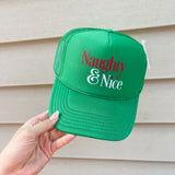 Naughty & Nice Trucker Hat - Green - Final Sale