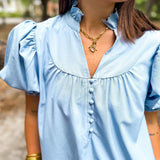 Rella Top- Chambray