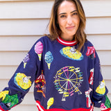 Queen Of Sparkles Navy Fair Fun Sweatshirt - Final Sale