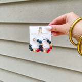 Janette Red & Black Earrings- Med