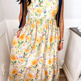 My Main Squeeze Midi Dress - Yellow