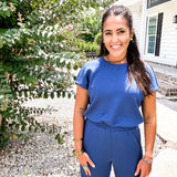 Spanx Cinched Jumpsuit Faded Indigo