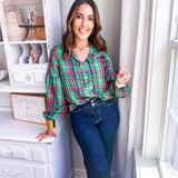 Lexi Top - Plaid About You - Green