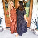 Feeling Fall Midi Dress - Espresso