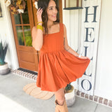 BuddyLove Heidi Mini Dress - Burnt Orange