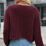Round Neck Button Up Cardigan with Pockets