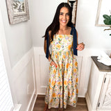 My Main Squeeze Midi Dress - Yellow