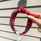 Luna Tailgate Time Red & Black Headband