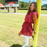Marley Tiger Tail Skirt - Red/Black