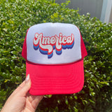 Retro America Trucker Hat- Red